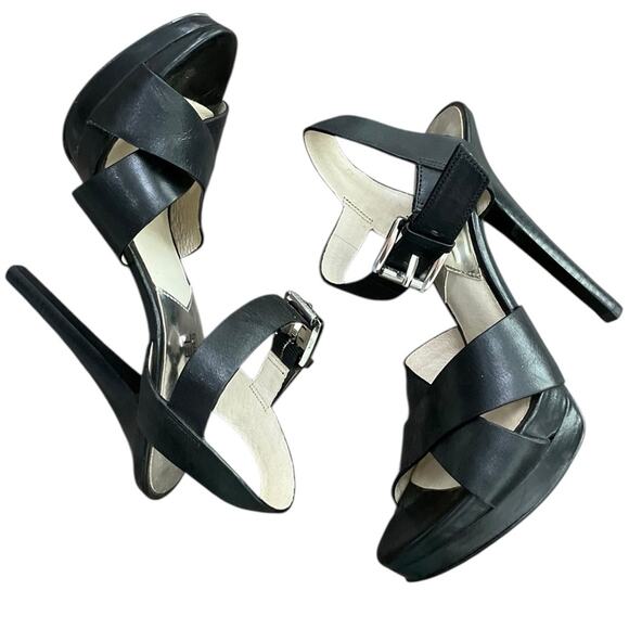 MICHAEL Michael Kors Women's Leather Platform Sandals Oksana Size 7M EUC - Picture 15 of 15